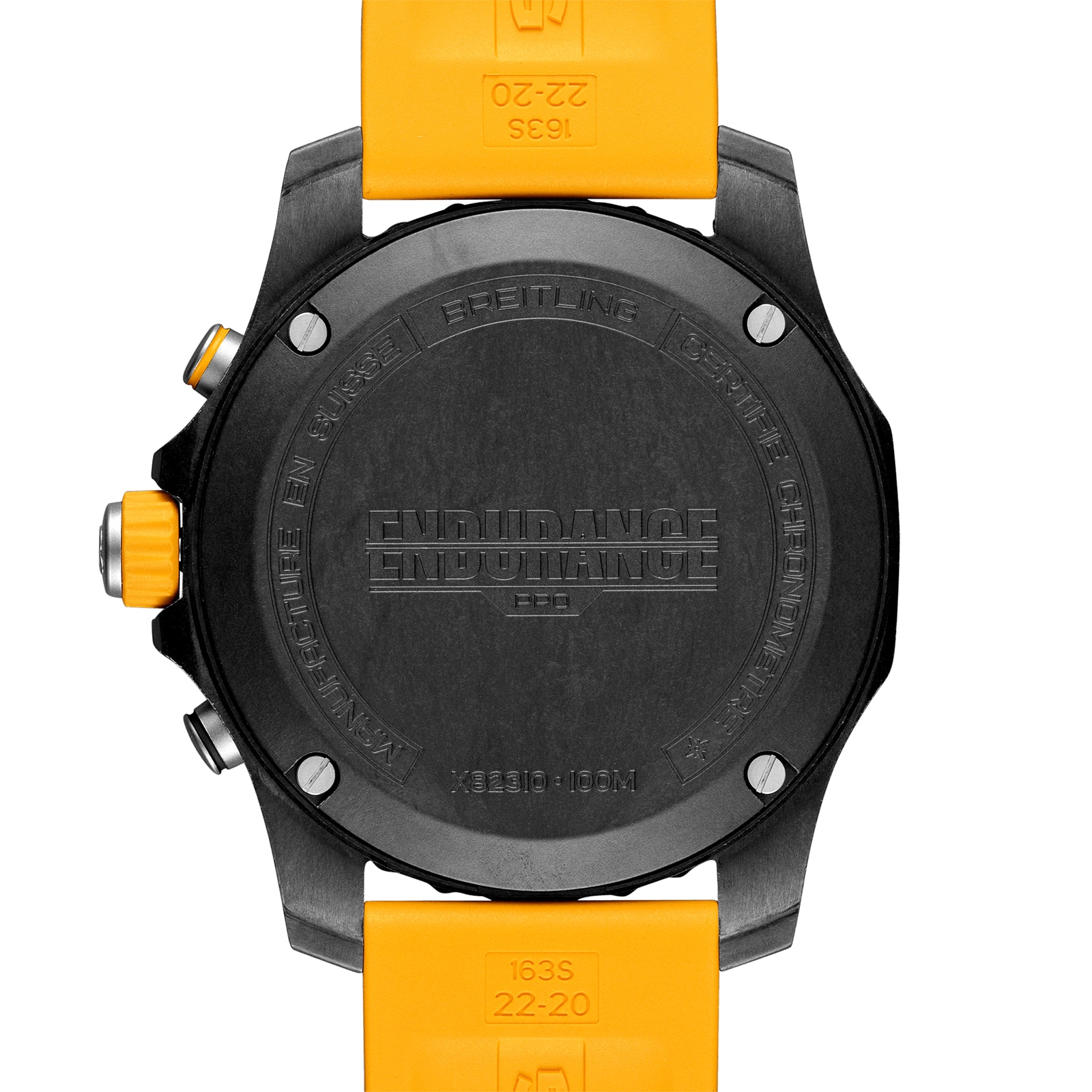 Breitling yellow outlet rubber strap