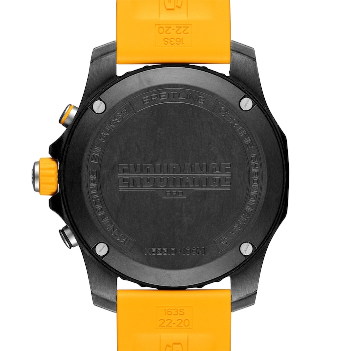 Breitling Endurance Pro 44 Yellow Rubber Strap Watch