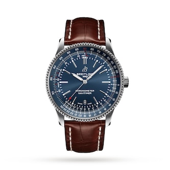 Breitling Navitimer Automatic 41 Stainless Steel Brown Leather Strap Watch Breitling Navitimer Automatic 41 Stainless Steel Brown Leather Strap Watch