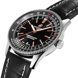 Breitling Navitimer Automatic 41 Stainless Steel Black Leather Strap