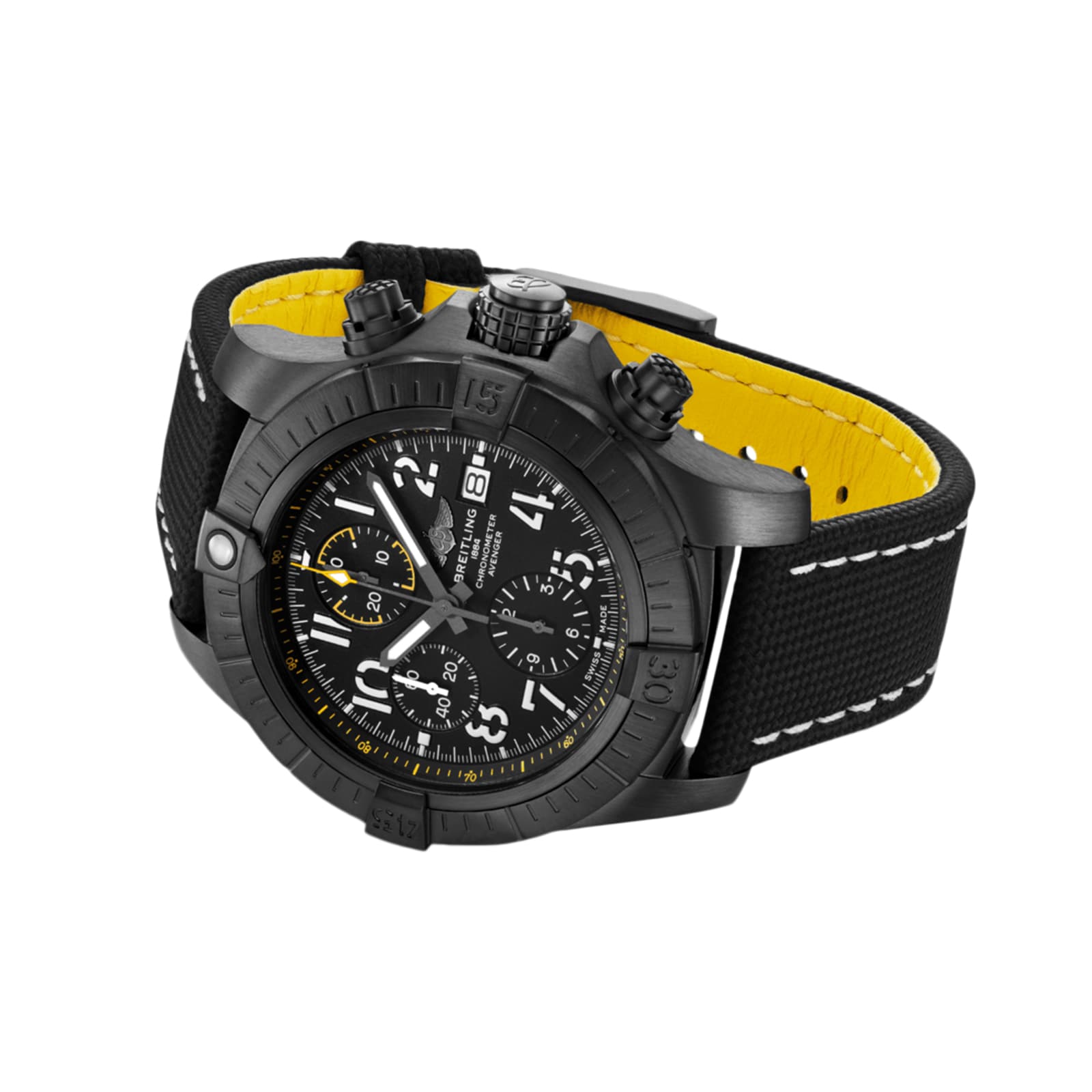 Breitling Avenger Chronograph Night Mission 45mm Mens Watch Black