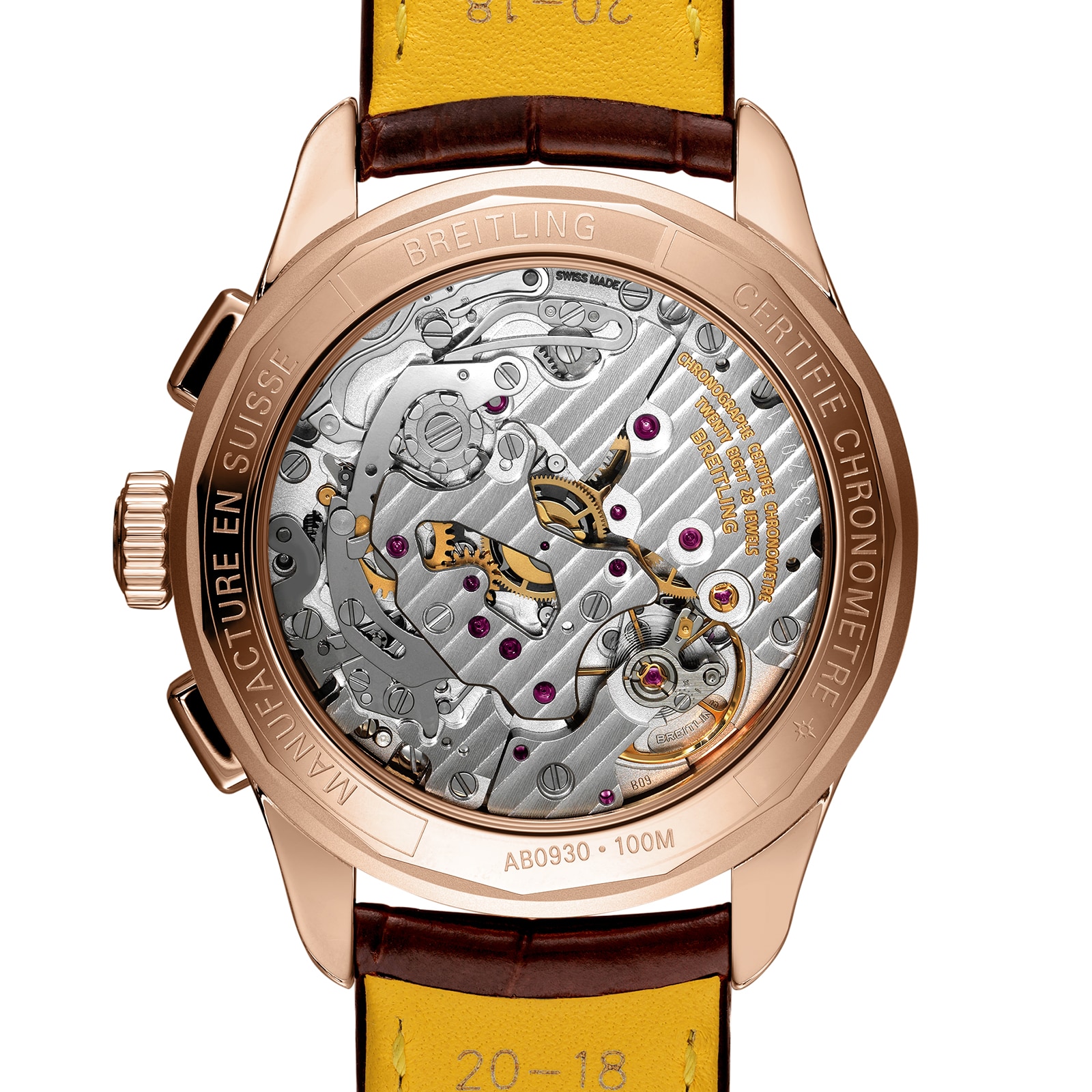 Breitling Premier B09 Chronograph 40 18k Red Gold Watch RB0930371G1P1 ...