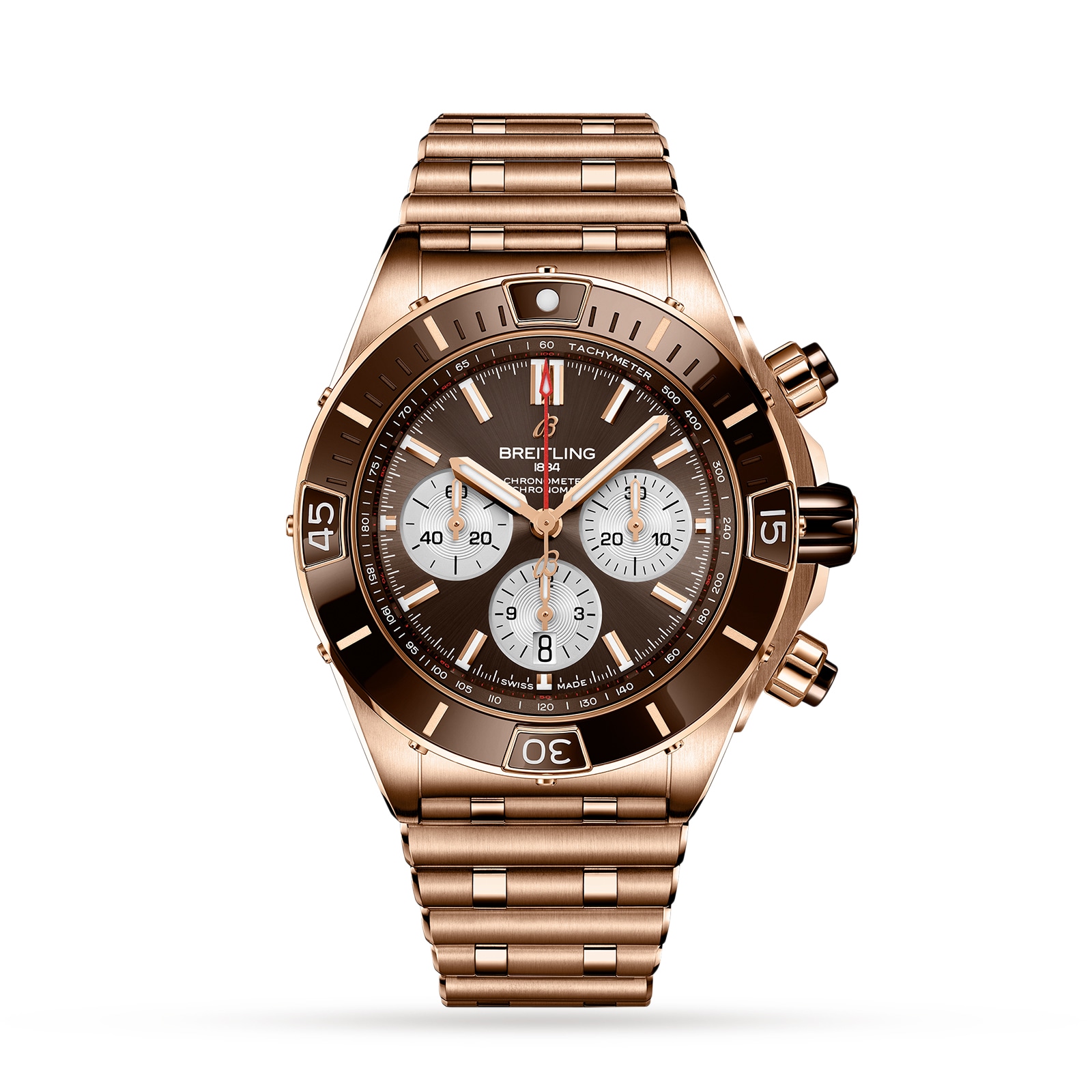 Breitling Super Chronomat B01 44 18k Red Gold Watch Breitling Super Chronomat B01 44 18k Red Gold Watch