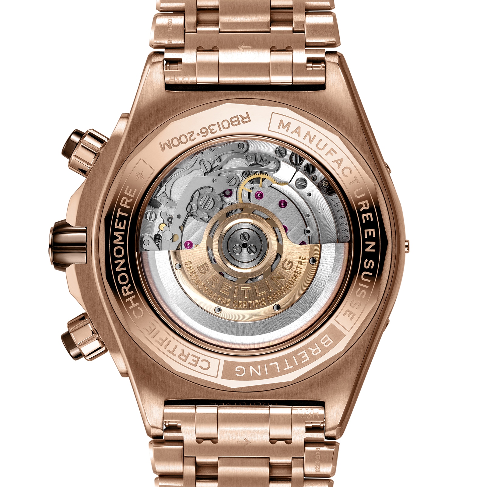 Breitling Super Chronomat B01 44 18k Red Gold Watch Breitling Super Chronomat B01 44 18k Red Gold Watch