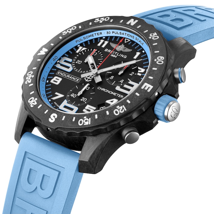 Breitling Endurance Pro 44mm Turquoise Rubber Strap Watch