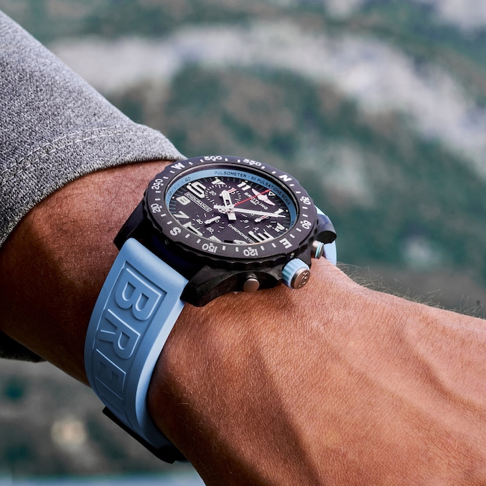 Breitling Endurance Pro 44mm Turquoise Rubber Strap