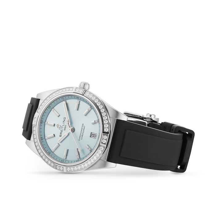 Breitling Chronomat Automatic 36 Stainless Steel & 18k grey gold Rubber Strap - Ice Blue Watch