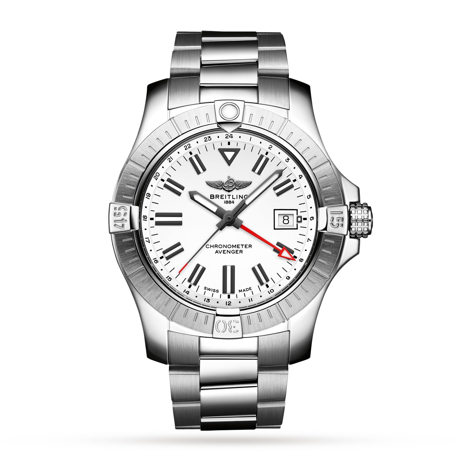 Breitling Avenger Automatic GMT 43 Stainless Steel Watch Breitling Avenger Automatic GMT 43 Stainless Steel Watch