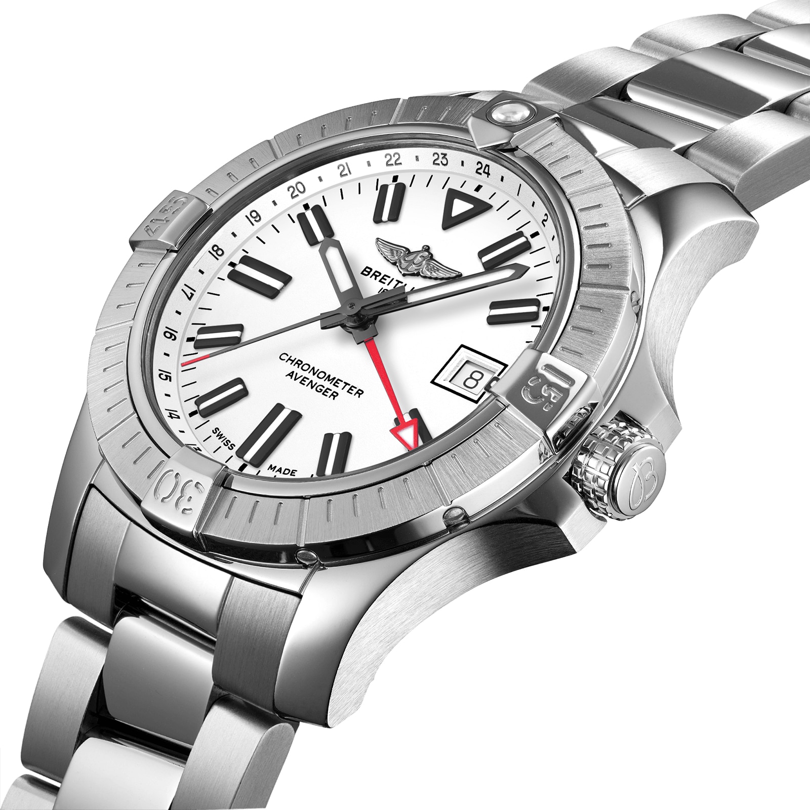 Breitling Avenger Automatic Gmt 43mm Mens Watch A32397101a1a1 Watches Of Switzerland Uk