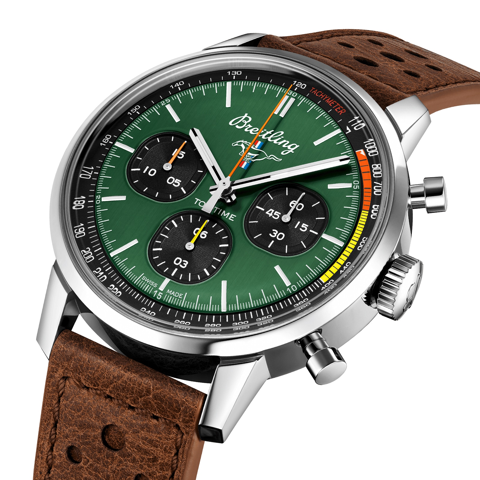 Breitling Top Time Ford Mustang 42 Leather Strap Watch