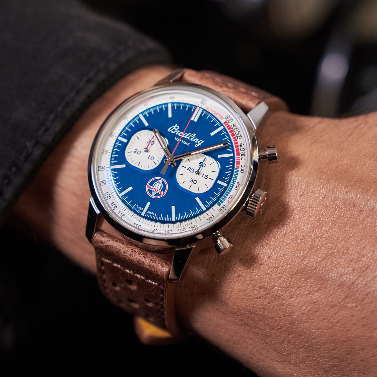 Breitling Top Time Shelby Cobra Stainless Steel - Blue Mens Watch Breitling Top Time Shelby Cobra Stainless Steel - Blue Mens Watch