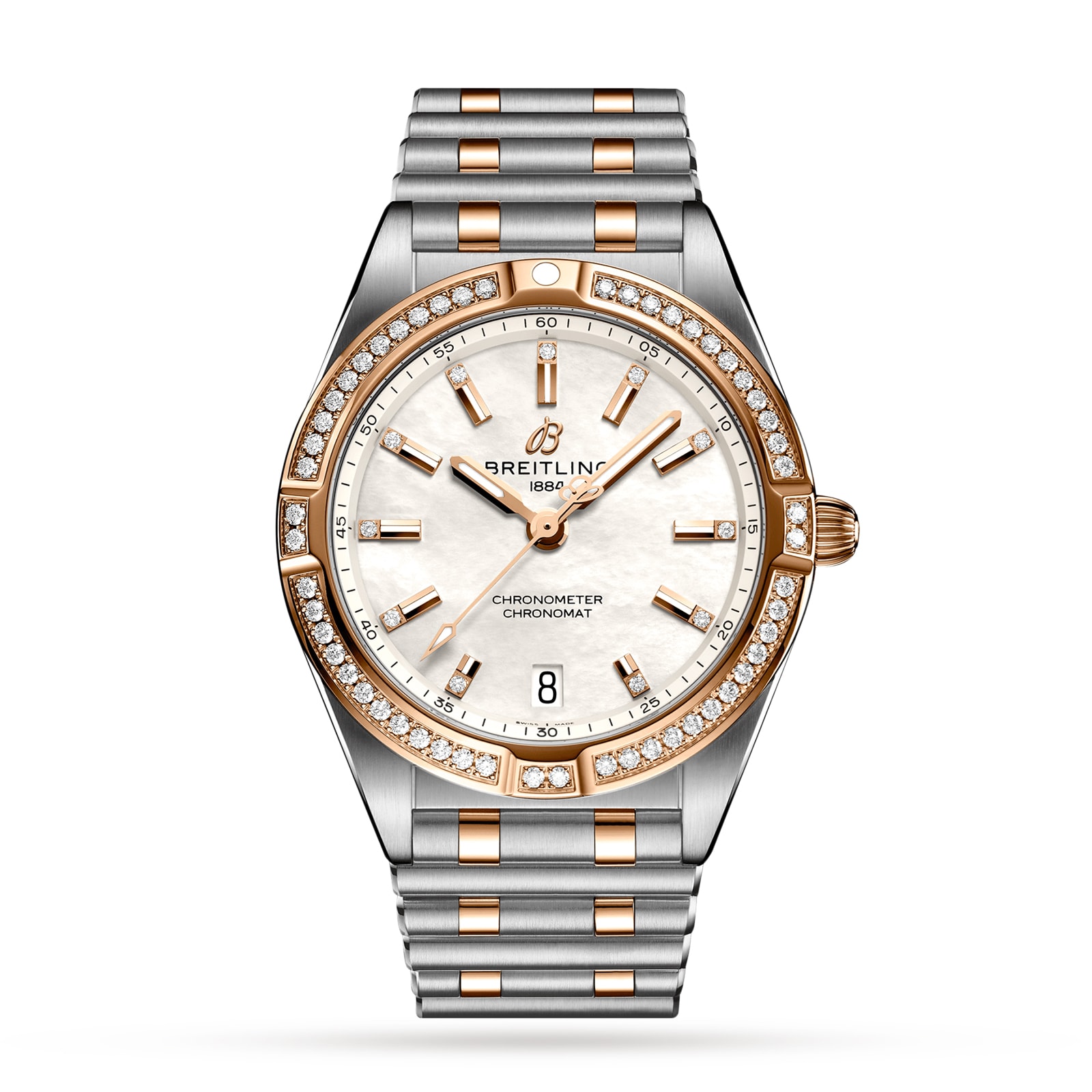 Breitling Chronomat 32 Stainless Steel & 18k Red Gold (Gem-set) - Mother of Pearl Watch Breitling Chronomat 32 Stainless Steel & 18k Red Gold (Gem-set) - Mother of Pearl Watch