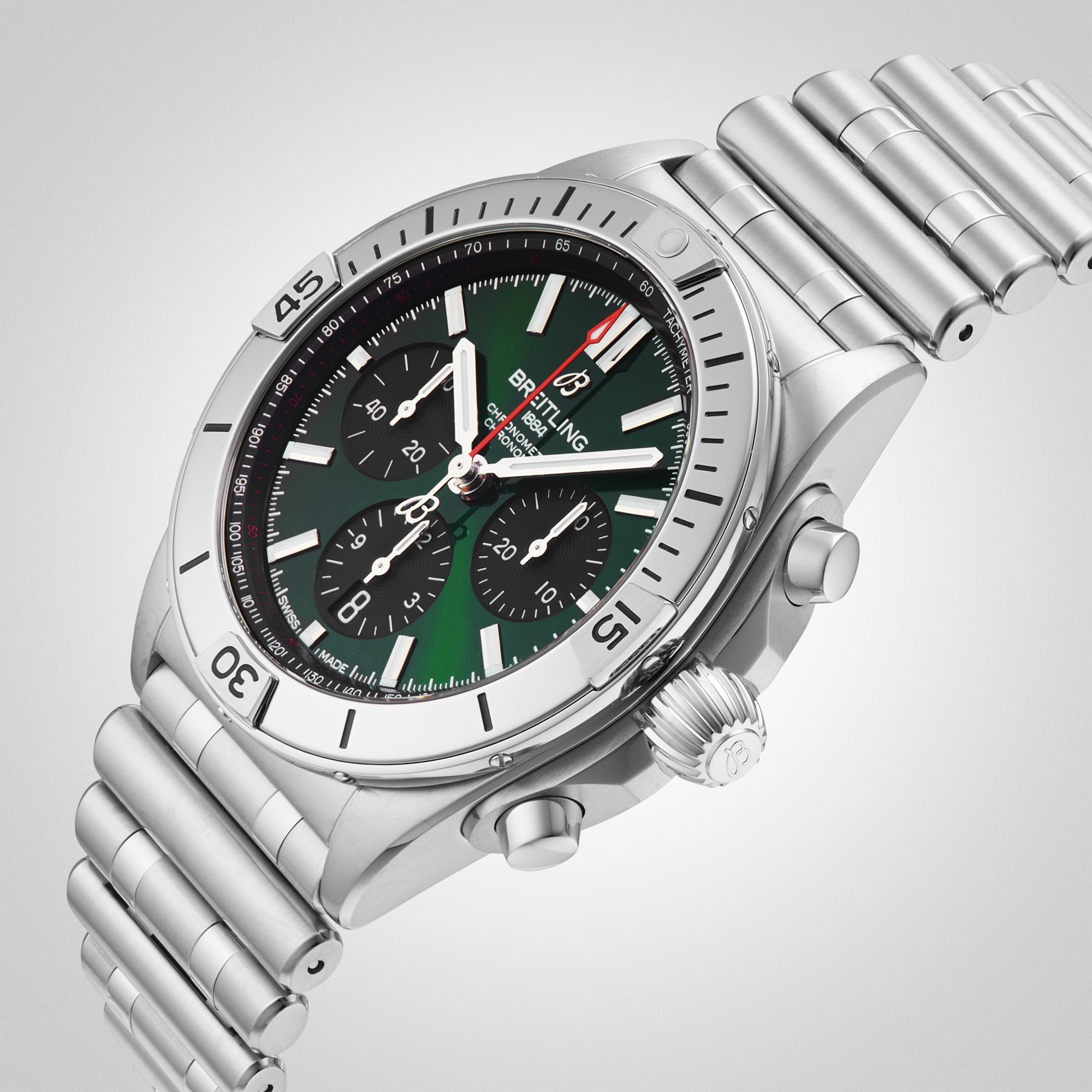 Breitling Chronomat B01 42 Stainless Steel - Green Watch Breitling Chronomat B01 42 Stainless Steel - Green Watch