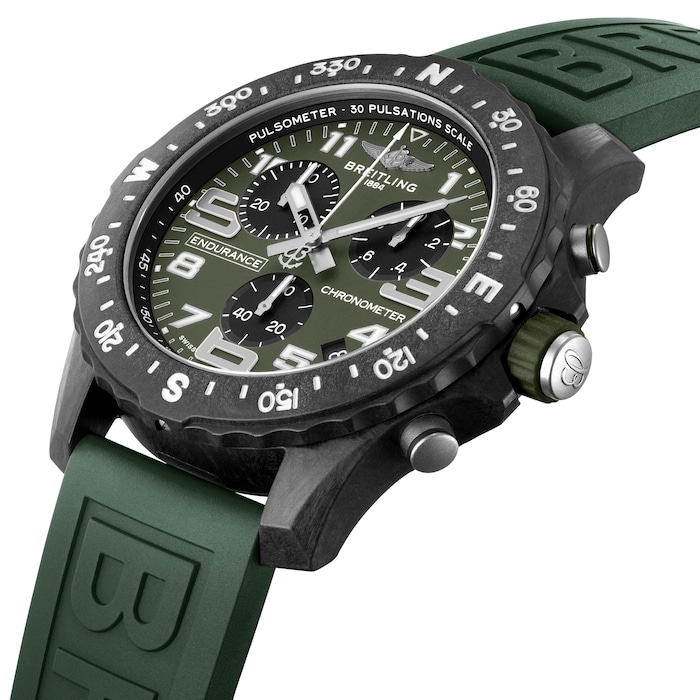 Breitling Endurance Pro 44mm Mens Watch Green - The Watches of Switzerland Group Exclusive