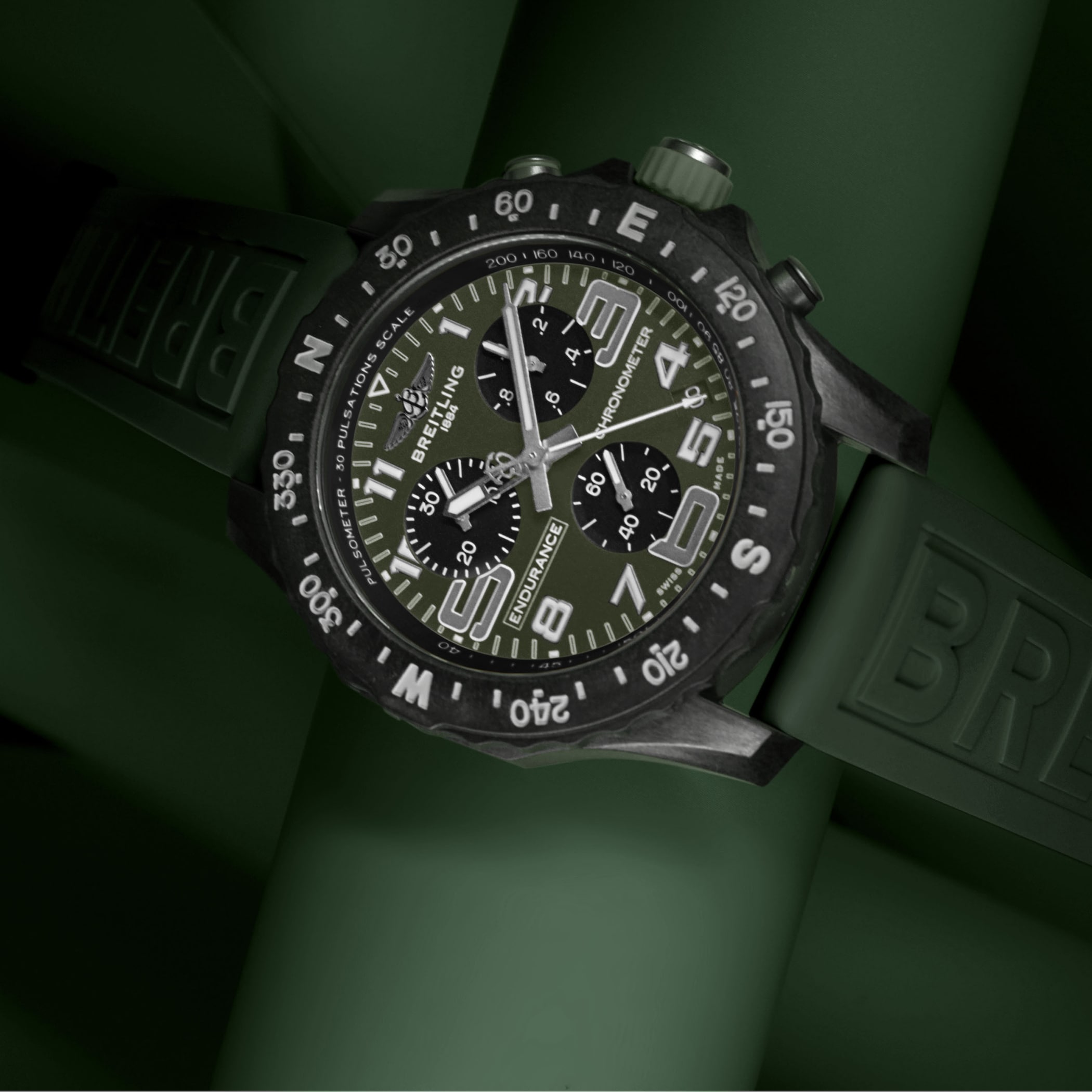 Breitling Endurance Pro 44mm Mens Watch Green - The Watches of Switzerland Group Exclusive Breitling Endurance Pro 44mm Mens Watch Green - The Watches of Switzerland Group Exclusive