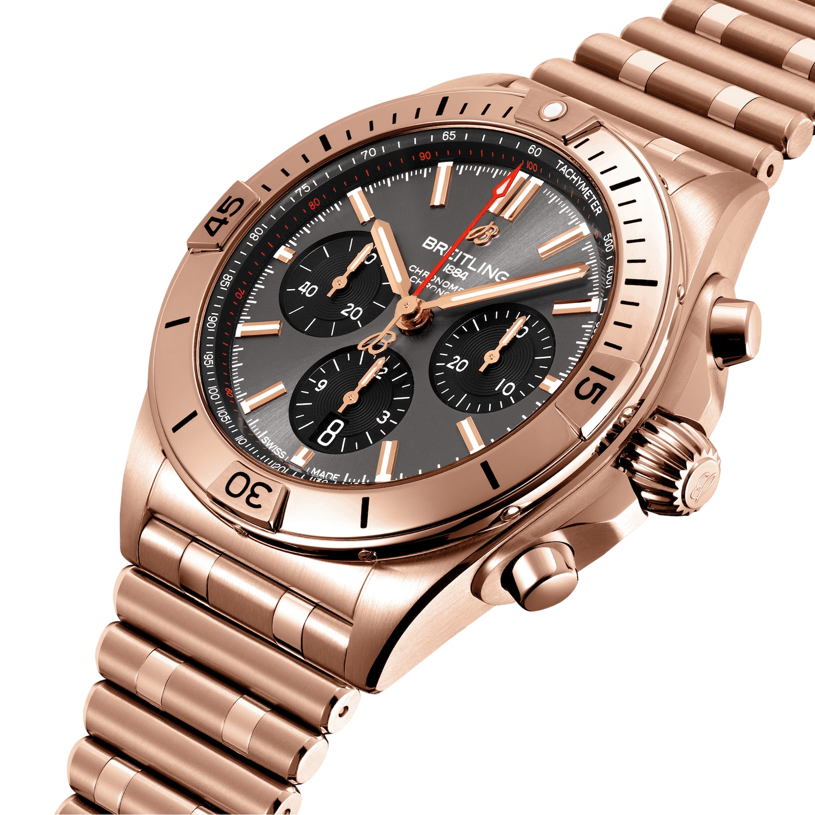 Breitling Chronomat B01 42 18k Red Gold Watch