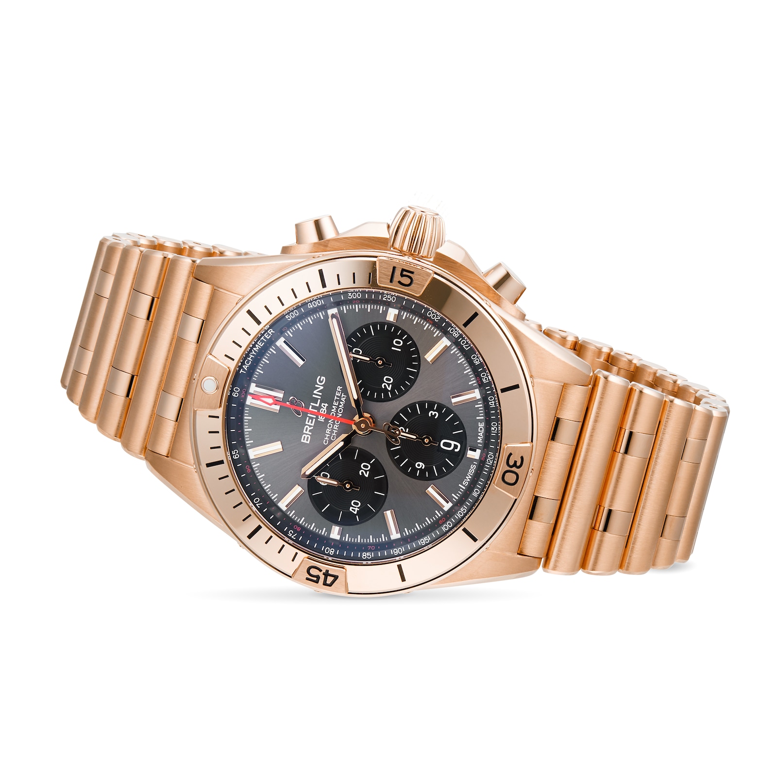 Breitling Chronomat B01 42 18k Red Gold Watch