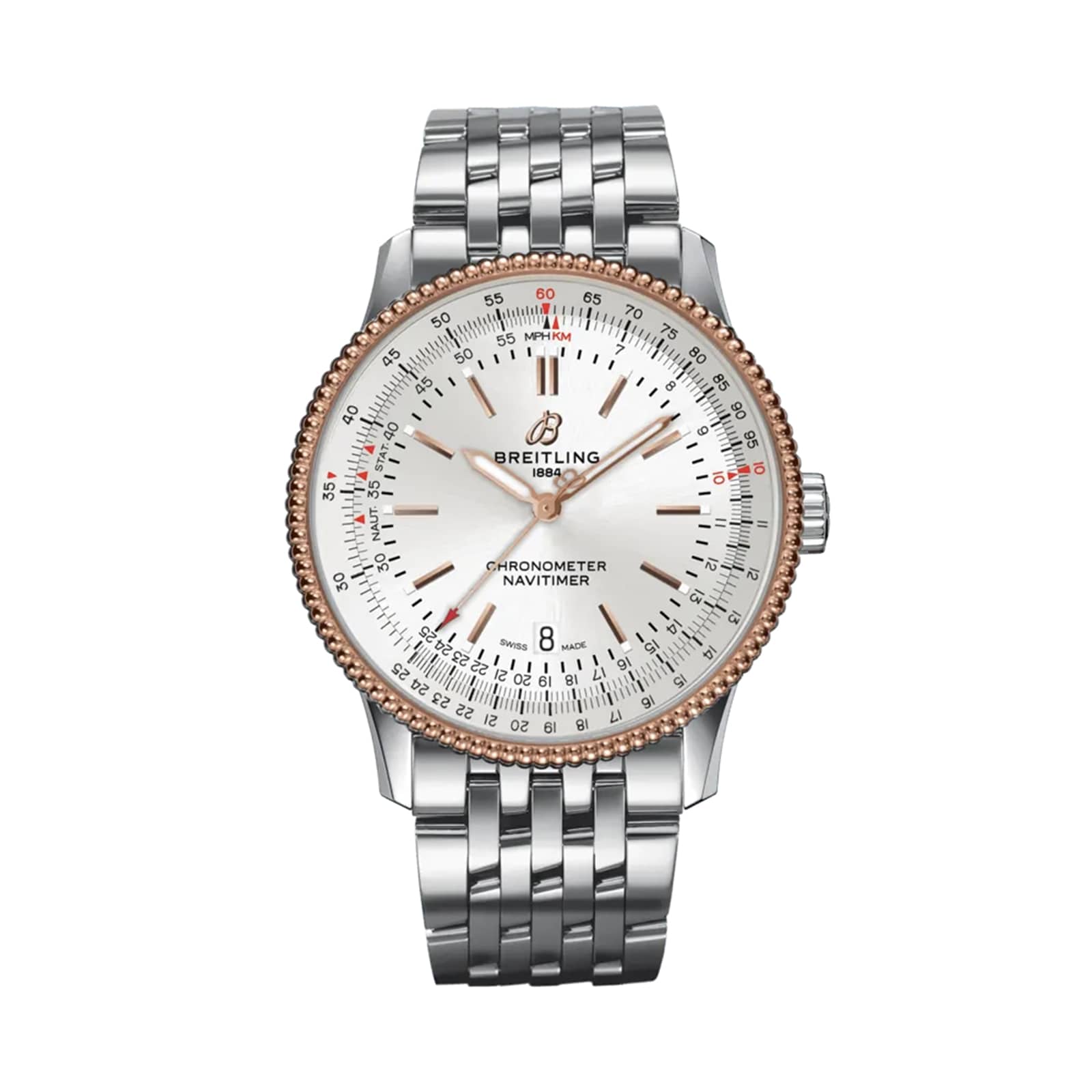 Breitling Navitimer 41mm Mens Watch Silver