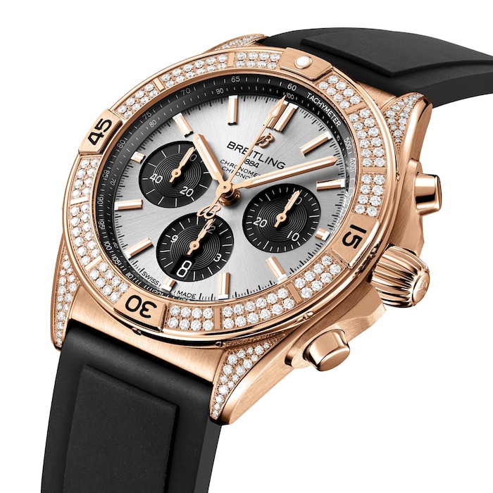 Breitling Chronomat B01 42mm Mens Watch Red Gold