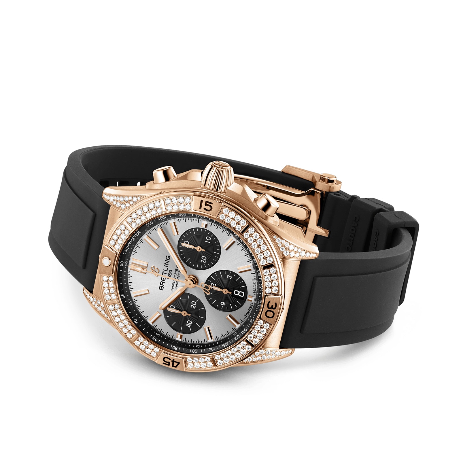 Breitling Chronomat B01 42mm Mens Watch Red Gold