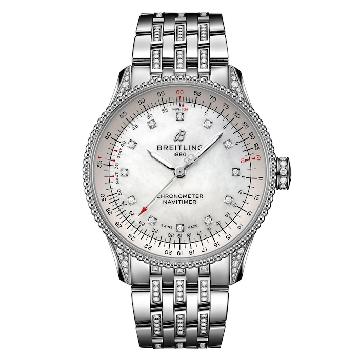 Breitling Navitimer Automatic 35mm Ladies Watch Mother Of Pearl