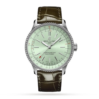 Breitling Navitimer Automatic 35 Stainless Steel Leather Strap - Mint Watch