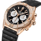 Breitling Chronomat B01 42mm Mens Watch Black Red Gold