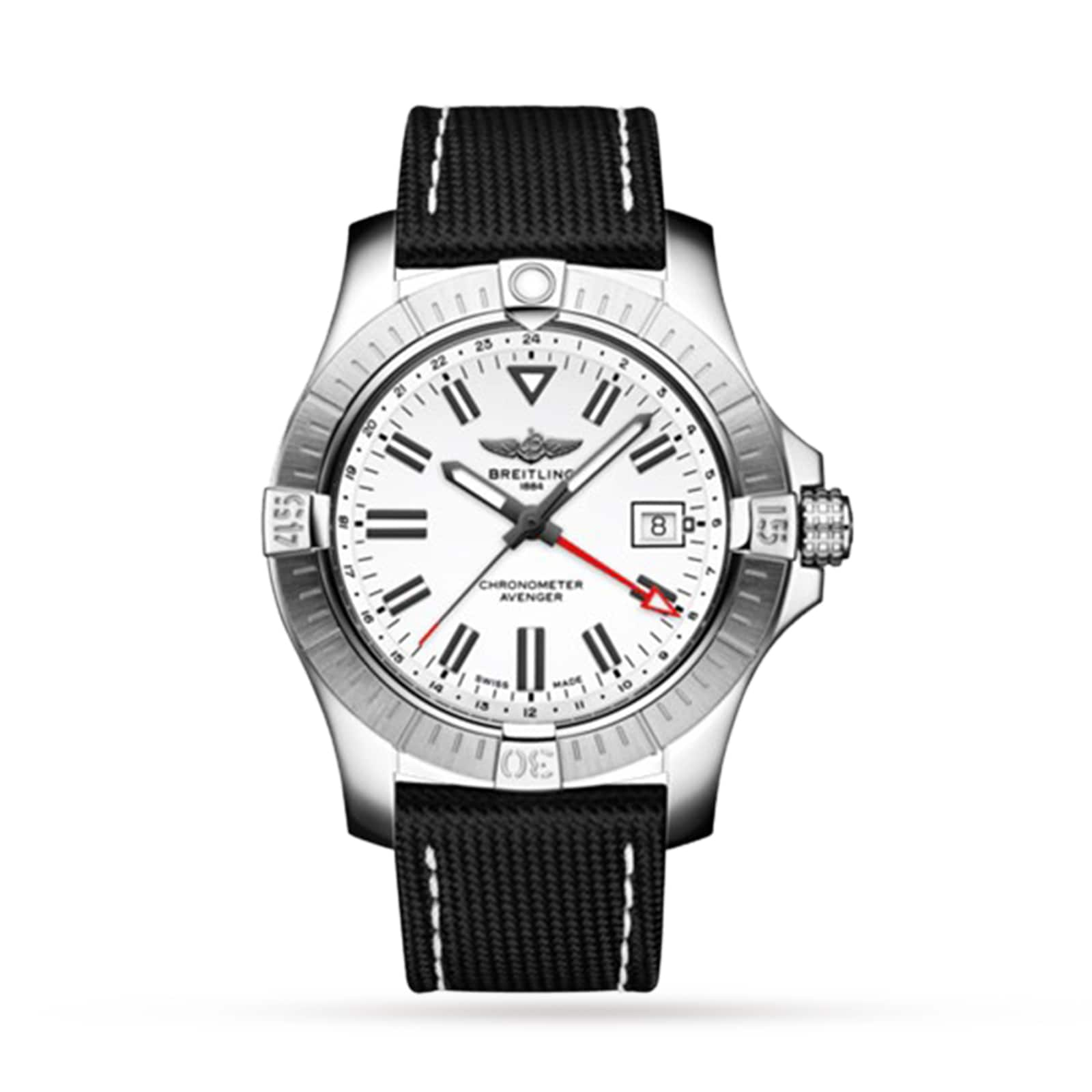 Avenger Automatic GMT 43mm Stainless Steel White Watch