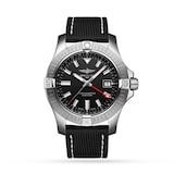 Breitling Avenger Automatic GMT 43 Stainless Steel Leather Strap Watch