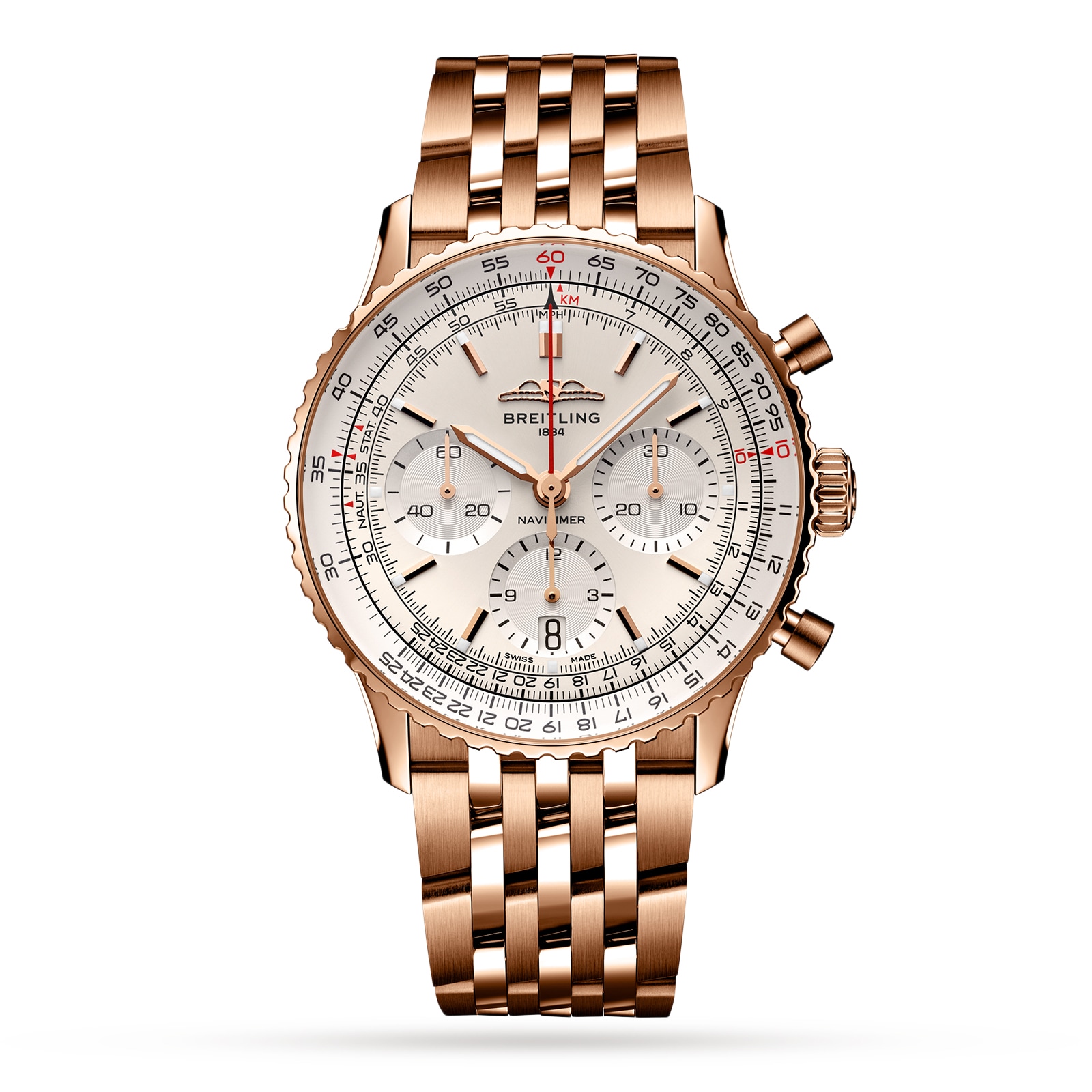 Breitling Navitimer B01 Chronograph 41 18k Red Gold Watch Breitling Navitimer B01 Chronograph 41 18k Red Gold Watch