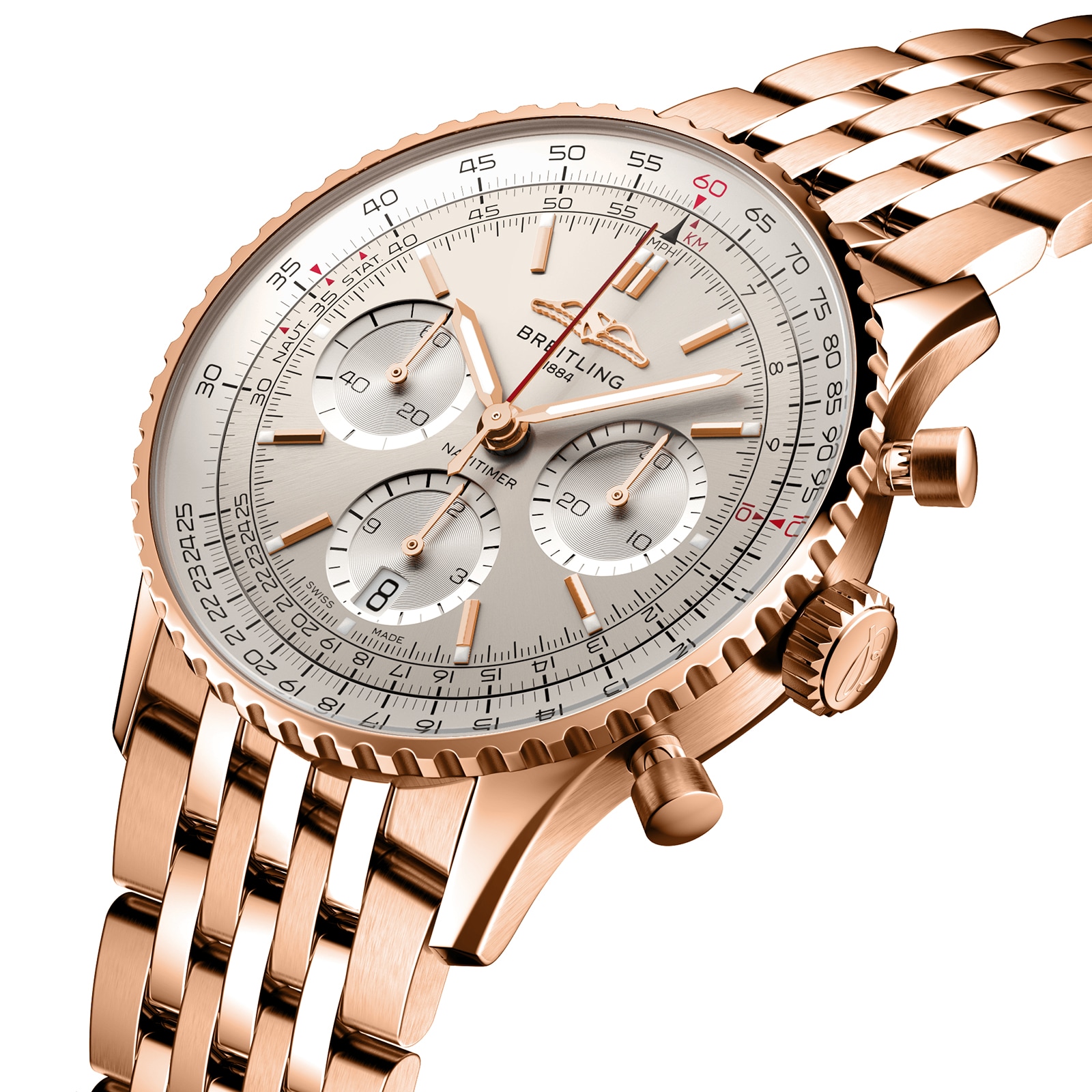Breitling Navitimer B01 Chronograph 41 18k Red Gold Watch