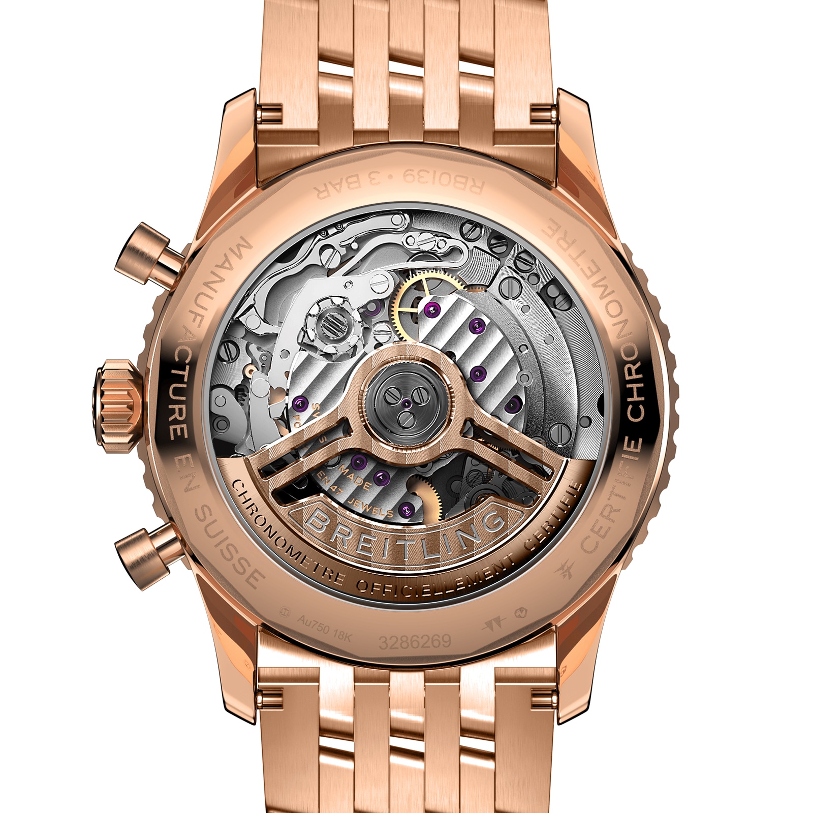Breitling Navitimer B01 Chronograph 41 18k Red Gold Watch Breitling Navitimer B01 Chronograph 41 18k Red Gold Watch