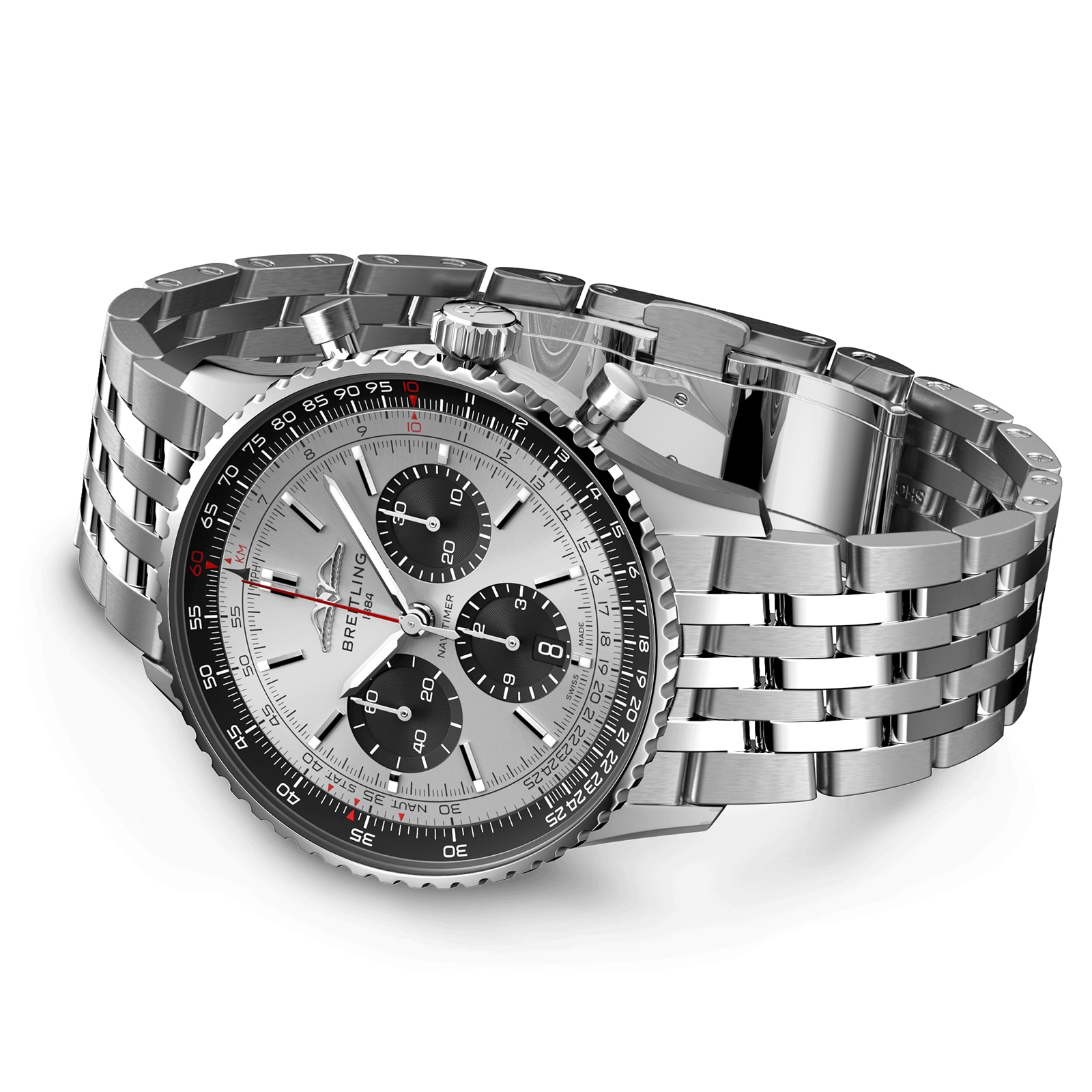 Breitling silver online watch