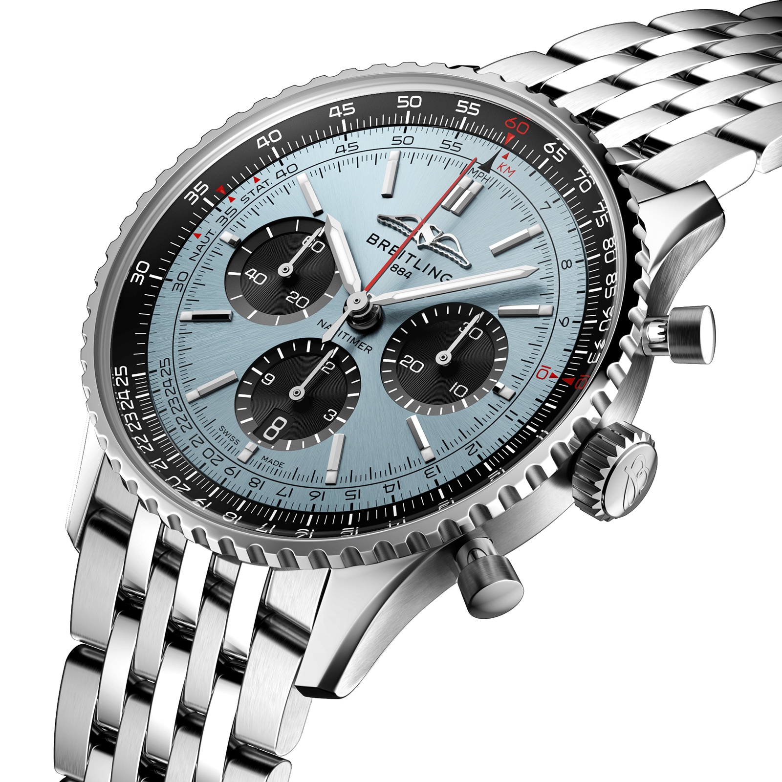 Navitimer B01 Chronograph 43 Stainless Steel Ice Blue Watch