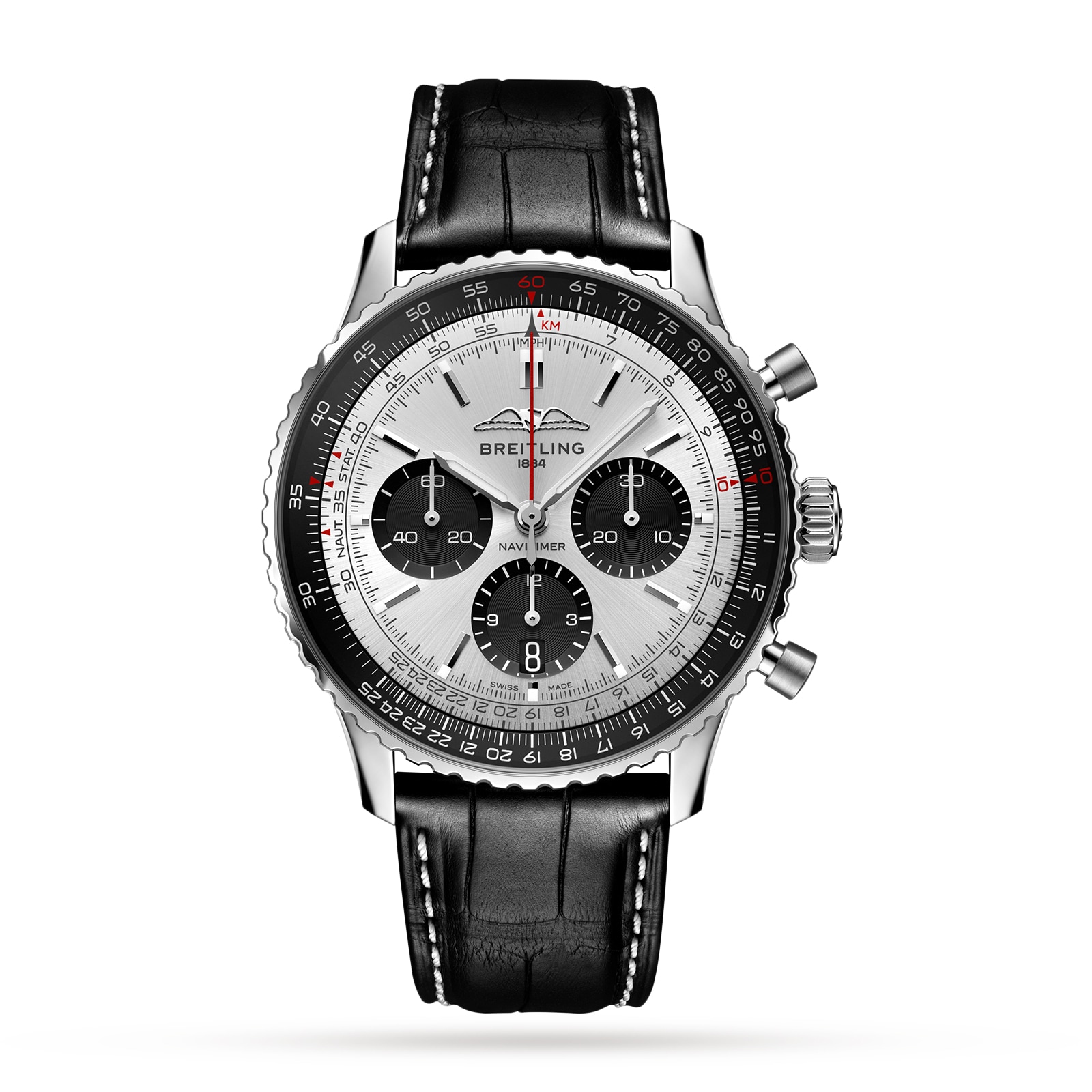 Breitling silver store watch