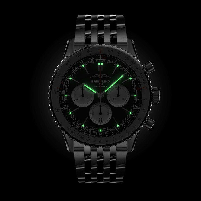 black chronograph 46