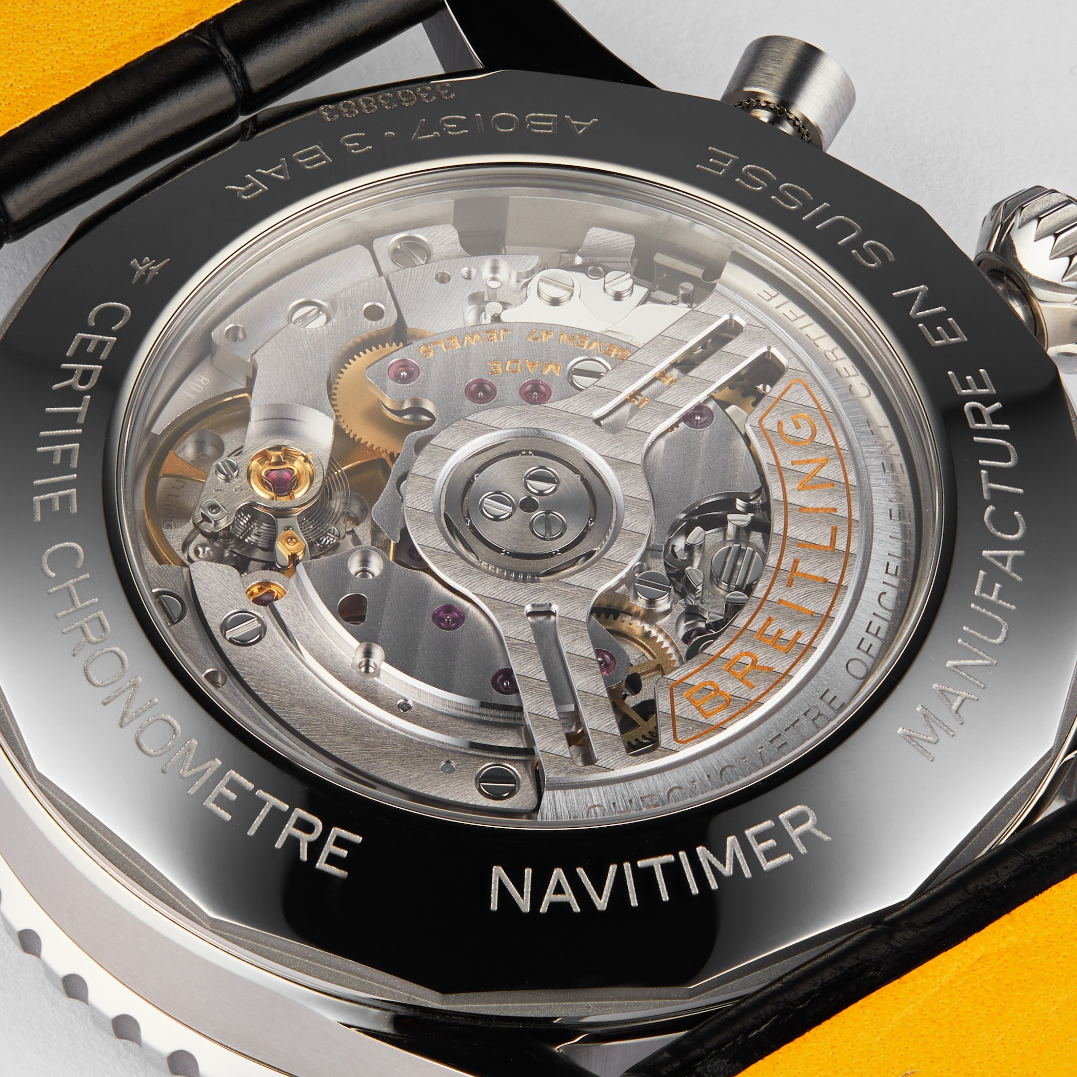Breitling Navitimer B01 Chronograph 46 Stainless Steel Leather Strap Watch Breitling Navitimer B01 Chronograph 46 Stainless Steel Leather Strap Watch