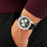 Breitling Navitimer B01 Chronograph 46 Stainless Steel Leather Strap Watch