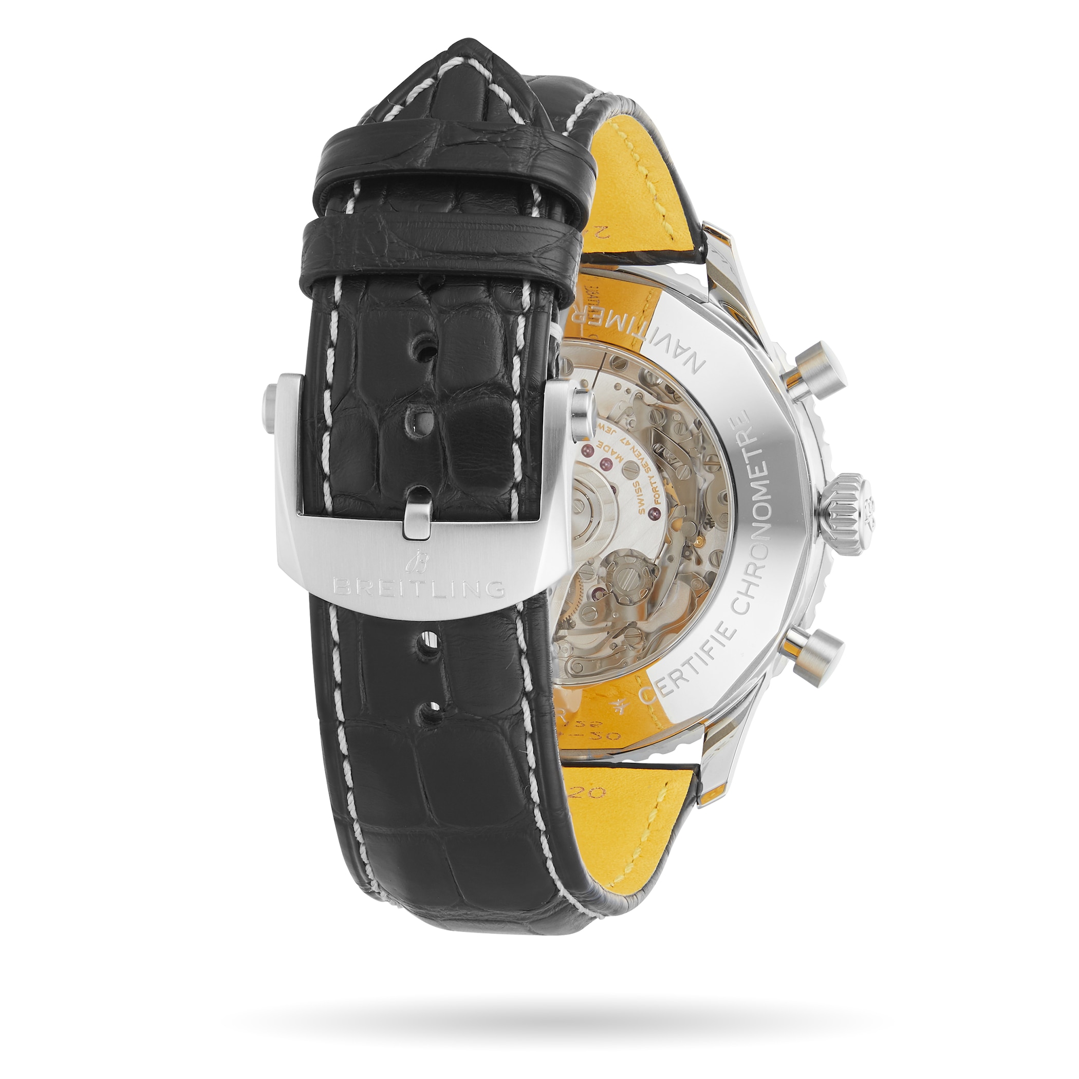 Breitling Navitimer B01 Chronograph 46 Stainless Steel Leather Strap Watch Breitling Navitimer B01 Chronograph 46 Stainless Steel Leather Strap Watch