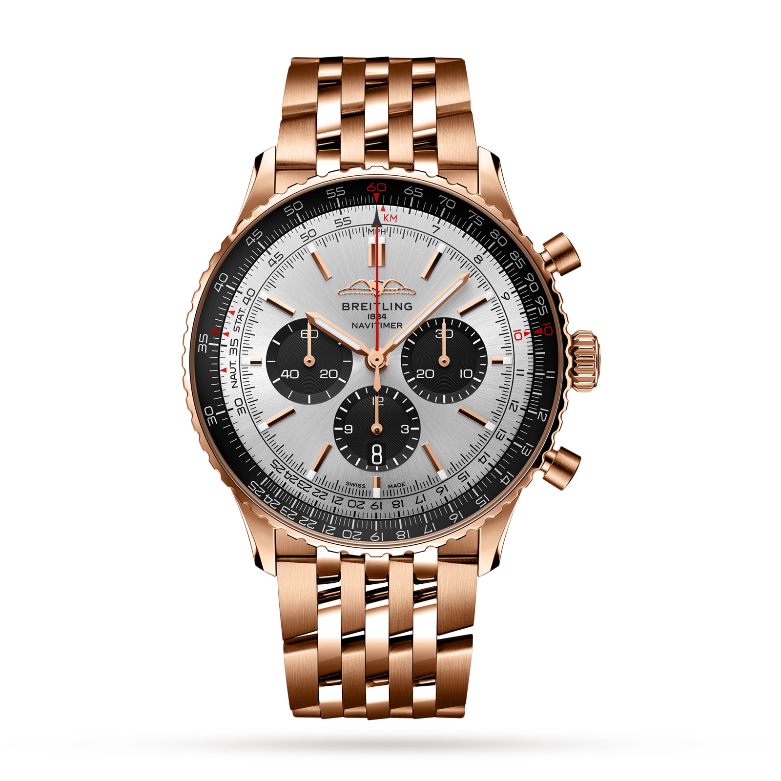 Breitling Navitimer B01 Chronograph 46 18k Red Gold Watch