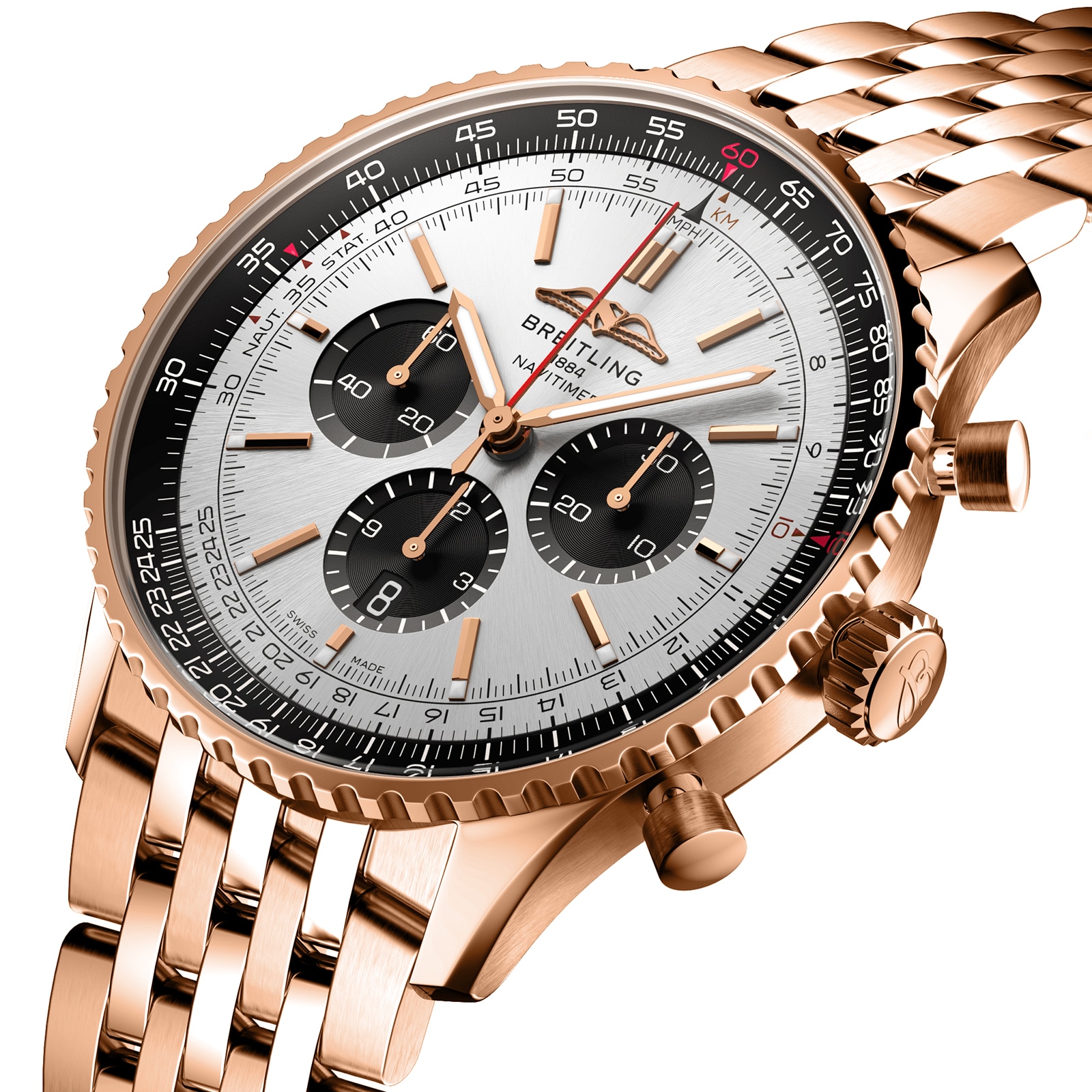 Breitling Navitimer B01 Chronograph 46 18k Red Gold Watch