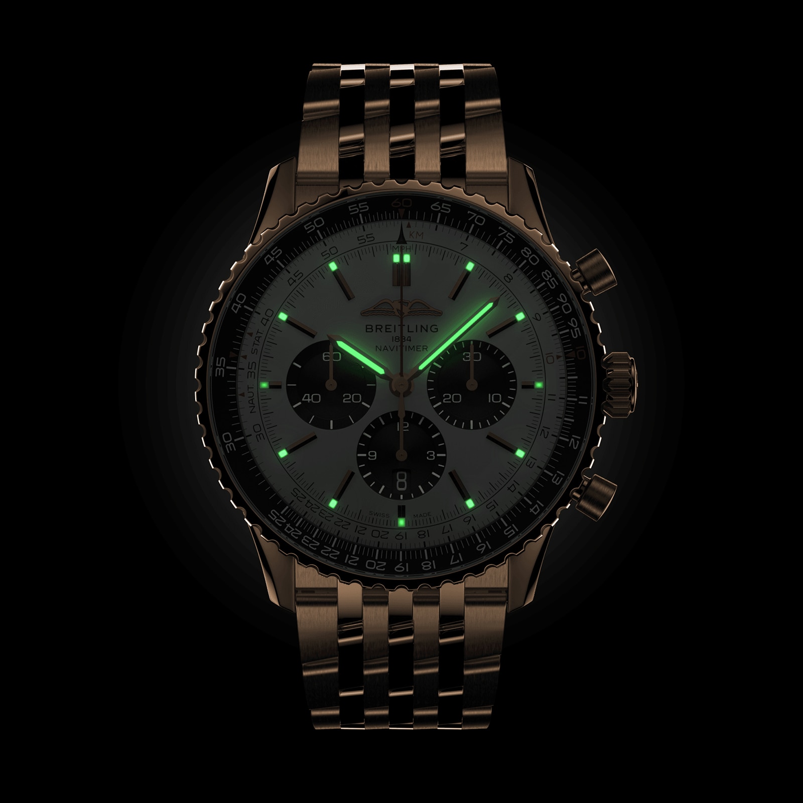 Breitling Navitimer B01 Chronograph 46 18k Red Gold Watch