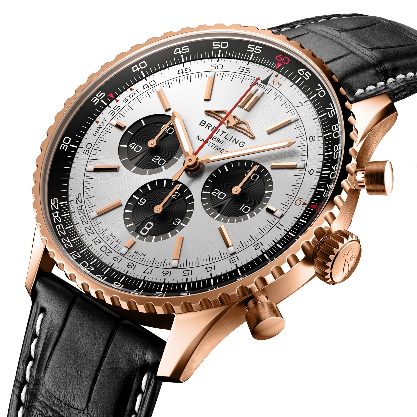 Breitling Navitimer B01 Chronograph 46 18k Red Gold Watch