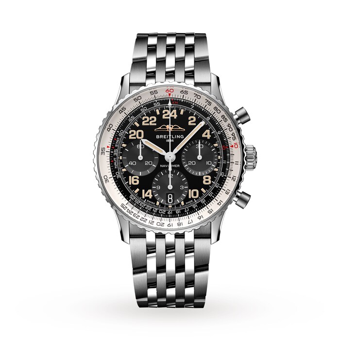 Breitling Navitimer B02 Chronograph Cosmonaute 41mm Mens Watch Stainless Steel