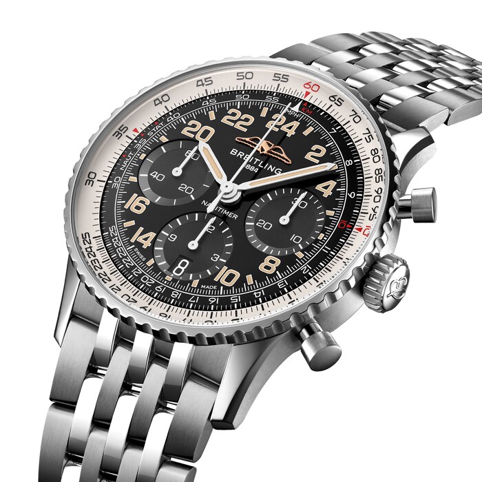 Breitling Navitimer B02 Chronograph Cosmonaute 41mm Mens Watch Stainless Steel