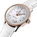 Breitling Navitimer Automatic 35 Stainless Steel & 18k Red Gold Leather Strap Watch