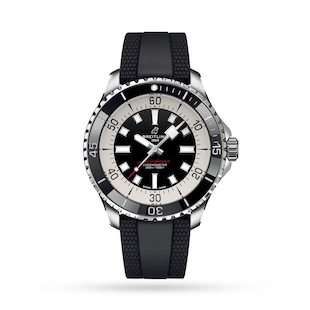 Breitling Superocean Automatic 44 Stainless Steel Rubber Strap Watch