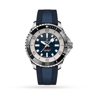 Breitling Superocean Automatic 44 Stainless Steel Rubber Strap Watch