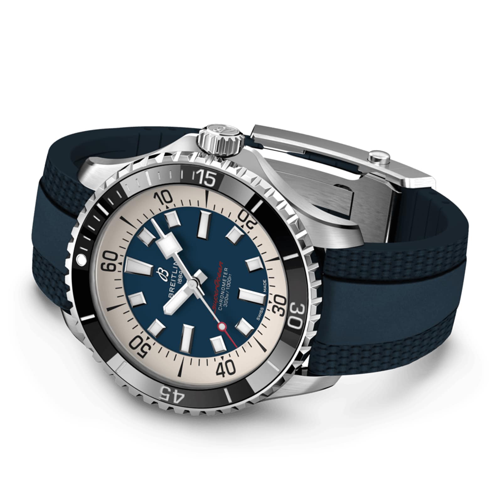 Breitling Superocean Automatic 44 Stainless Steel Rubber Strap Watch Breitling Superocean Automatic 44 Stainless Steel Rubber Strap Watch