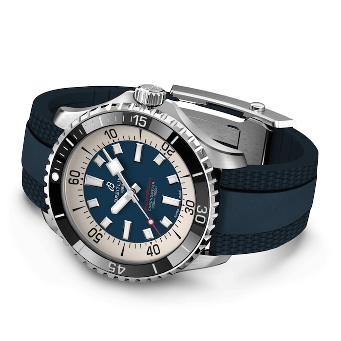 Breitling Superocean 44mm Mens Watch Blue Rubber